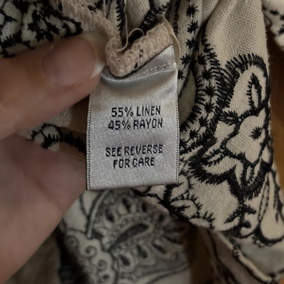 AKS Amy K Su Jacket 3/4 Sleeve Linen Blend Jacket 1X - Picture 7 of 11